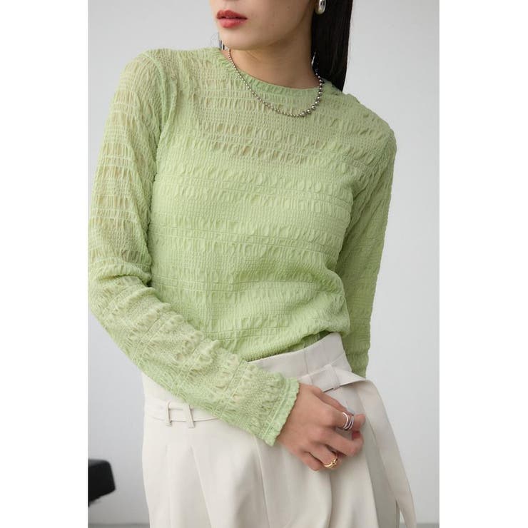 LIME | カットレース長袖カットソー | AZUL BY MOUSSY