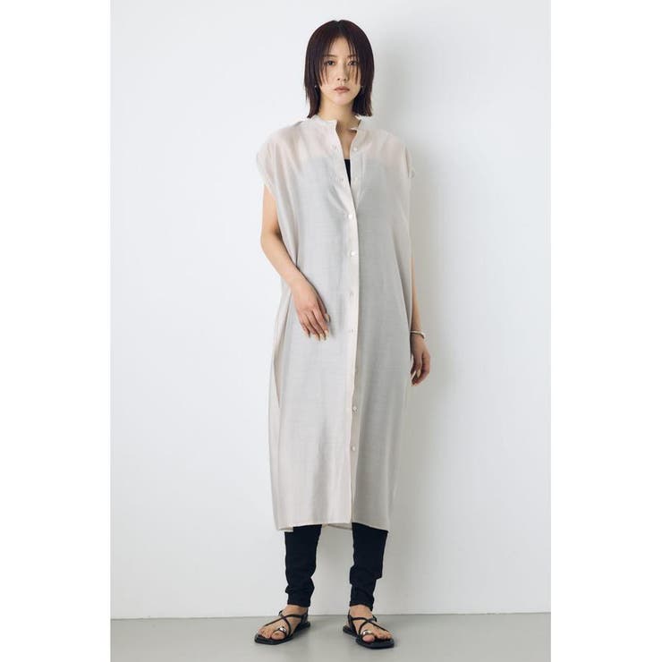 フレンチスリーブロングシャツワンピース | AZUL BY MOUSSY | 詳細画像22 