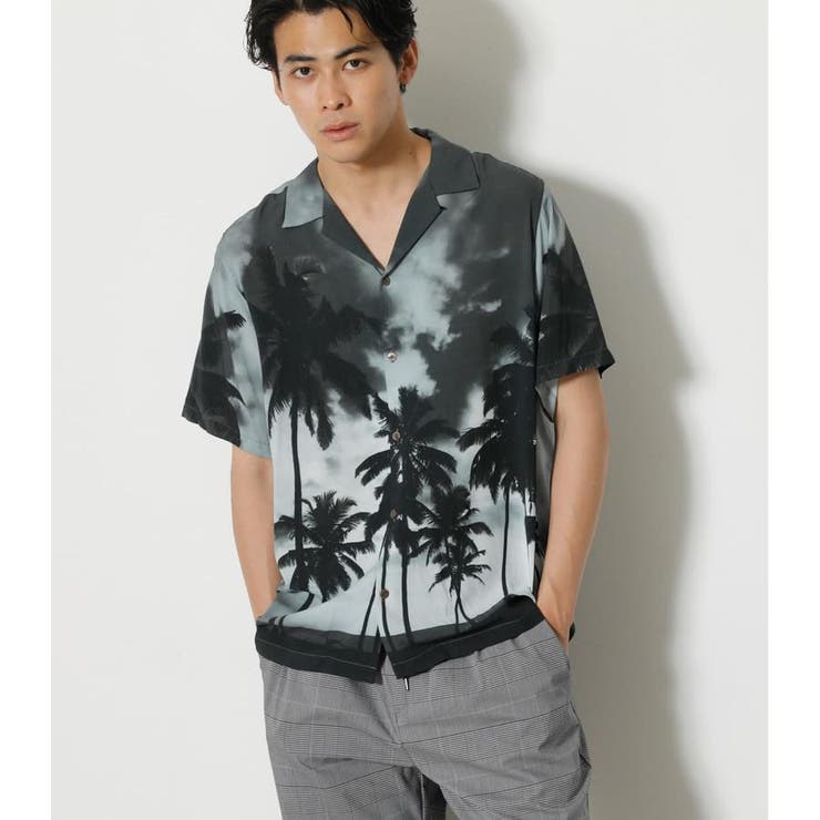 PALM TREE ALOHA SHIRT | AZUL BY MOUSSY | 詳細画像3 
