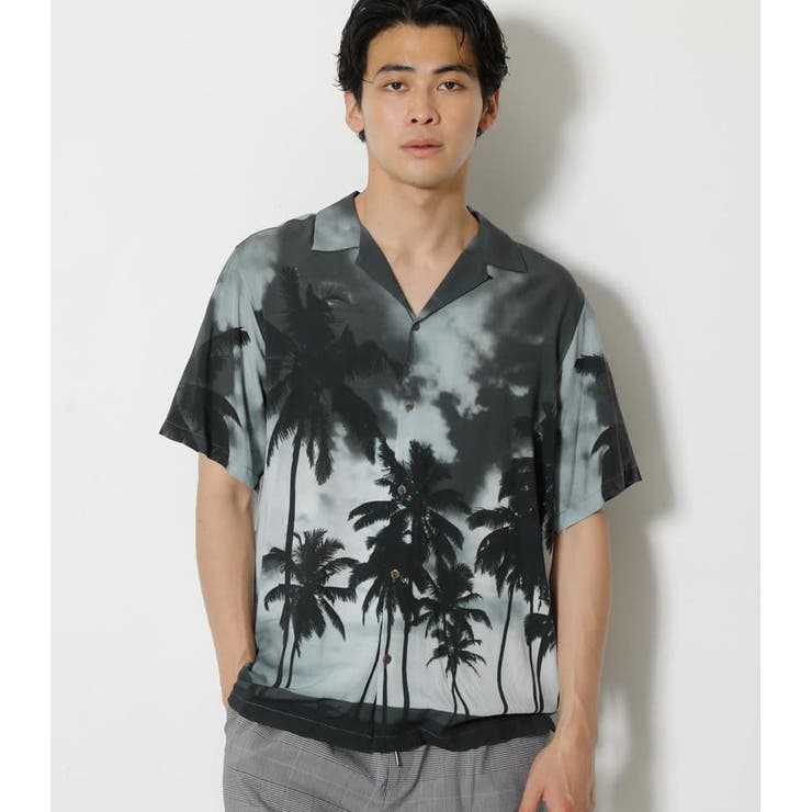 PALM TREE ALOHA SHIRT | AZUL BY MOUSSY | 詳細画像1 