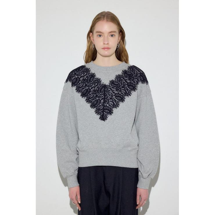 バイカラーレースクルーネックスウェット | AZUL BY MOUSSY | 詳細画像27 