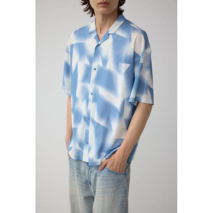 柄BLU5 | パワーネット総柄シャツ | AZUL BY MOUSSY