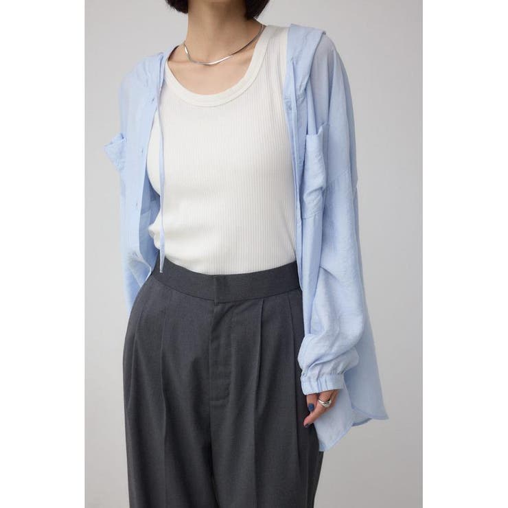 BLU | フード付きボタンシャツ | AZUL BY MOUSSY