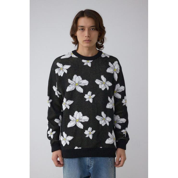 フラワーダブルジャガードニット | AZUL BY MOUSSY | 詳細画像18 