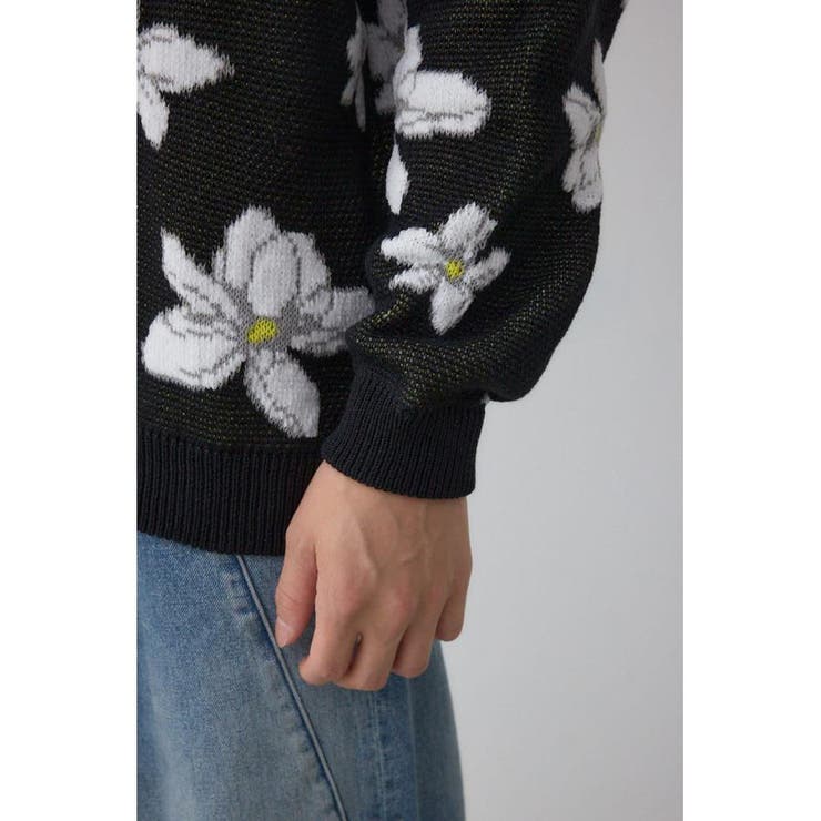 フラワーダブルジャガードニット | AZUL BY MOUSSY | 詳細画像23 