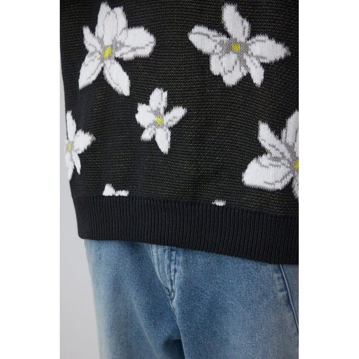 フラワーダブルジャガードニット | AZUL BY MOUSSY | 詳細画像24 