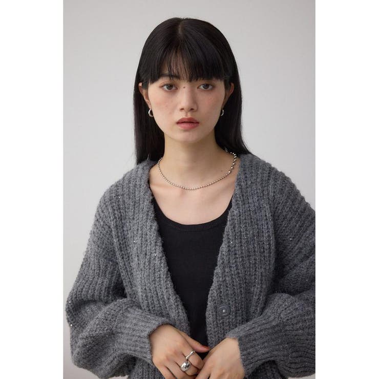 スパンコールニットカーディガン | AZUL BY MOUSSY | 詳細画像12 