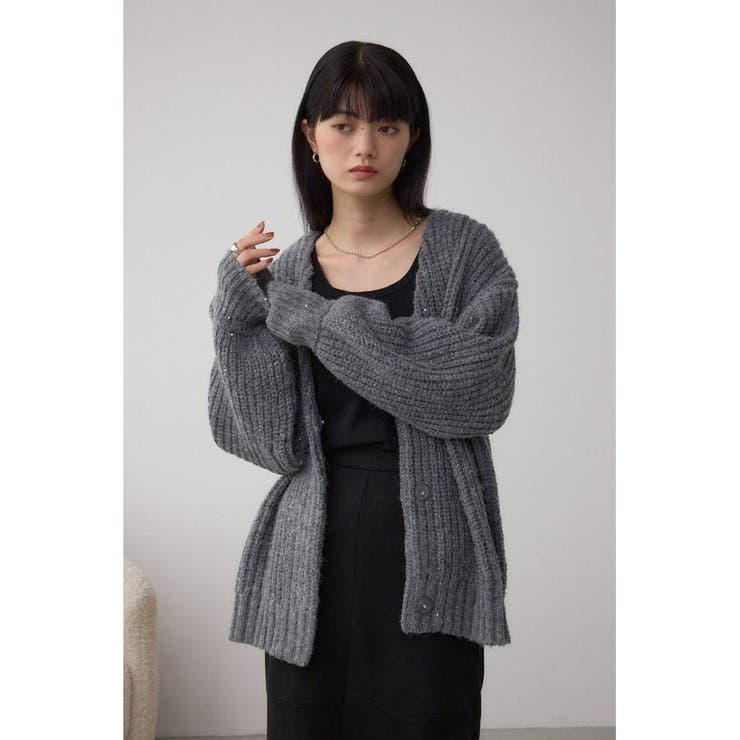 スパンコールニットカーディガン | AZUL BY MOUSSY | 詳細画像13 