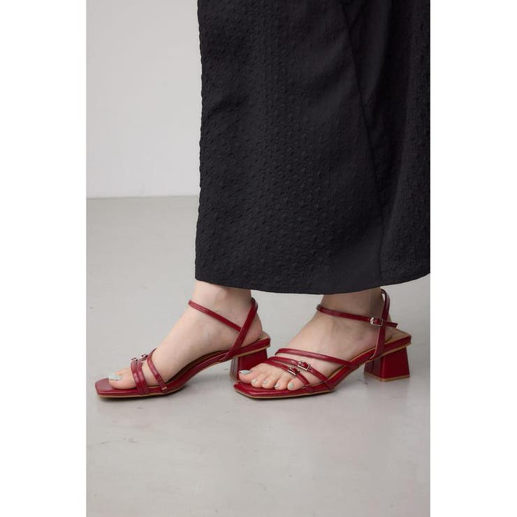 RED | ナローベルトバックルサンダル | AZUL BY MOUSSY