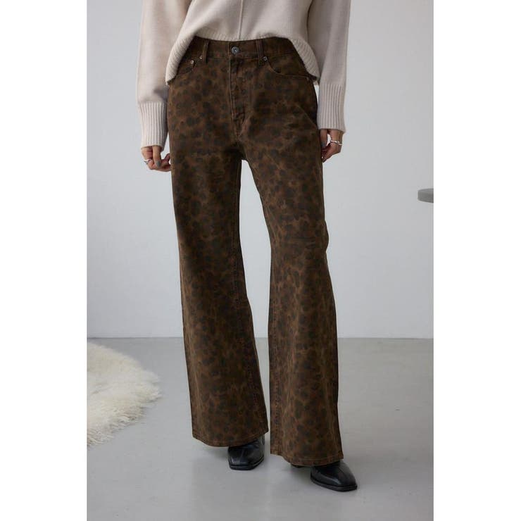 柄BRN5 | AZUL DENIM 起毛ツイルレオパードデニム | AZUL BY MOUSSY