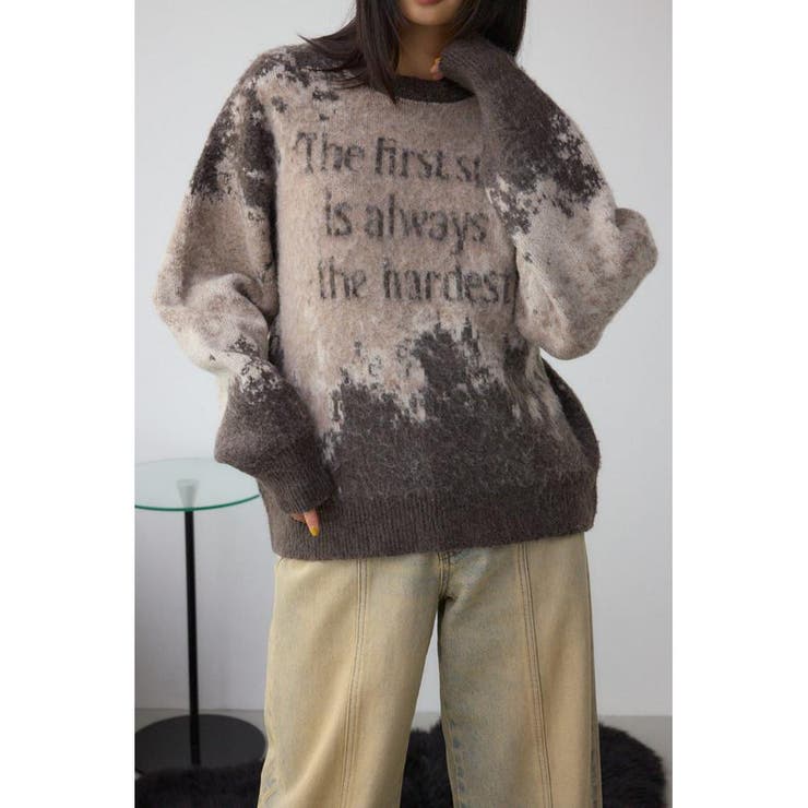 柄BRN5 | グラデーションジャガードニット | AZUL BY MOUSSY