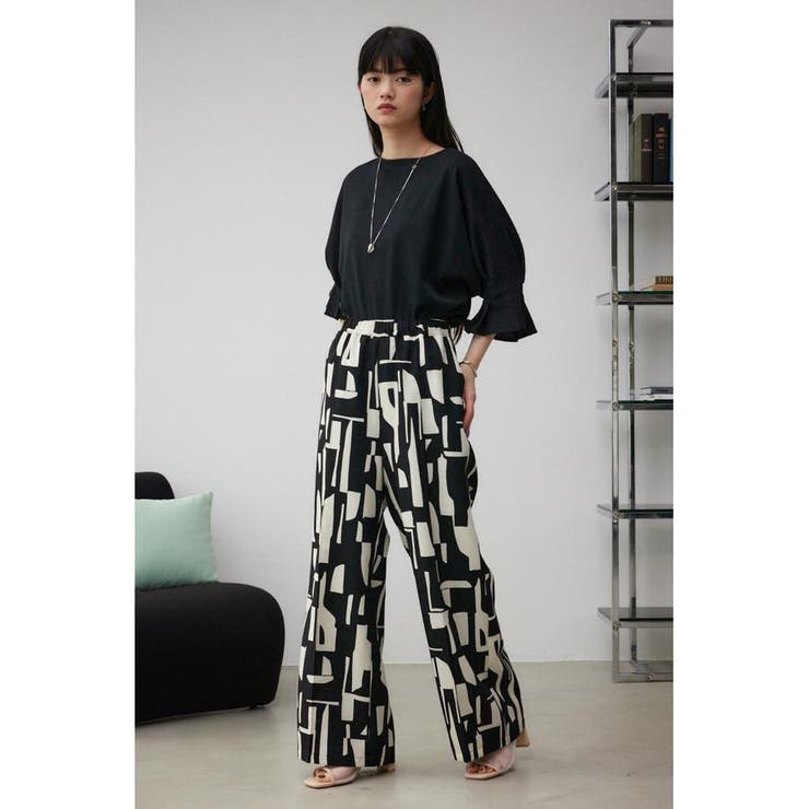 ジオメトリックパターンイージーパンツ | AZUL BY MOUSSY | 詳細画像4 