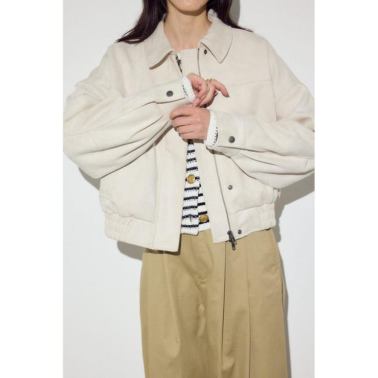 フェイクスエードショートブルゾン | AZUL BY MOUSSY | 詳細画像1 