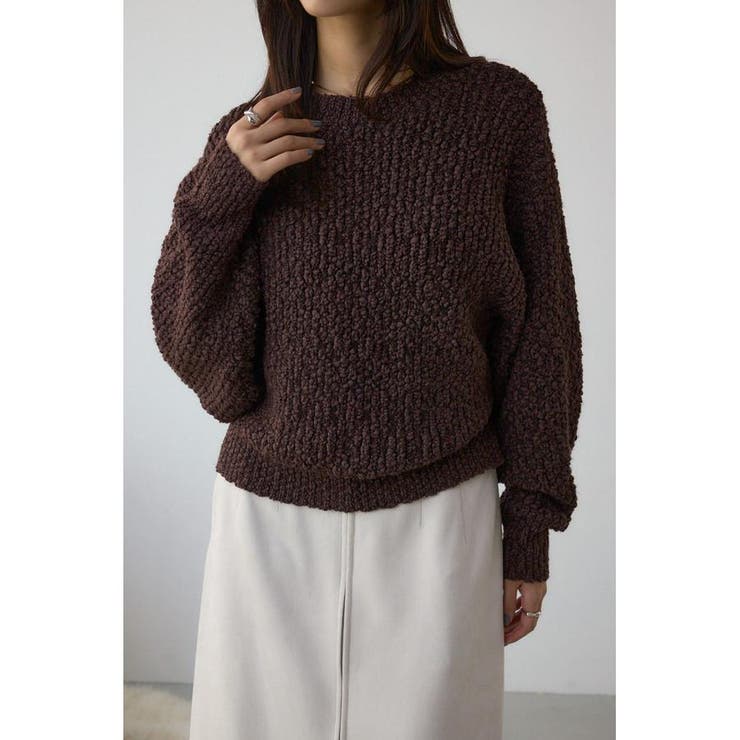 BRN | ブークレードルマンニットトップス | AZUL BY MOUSSY