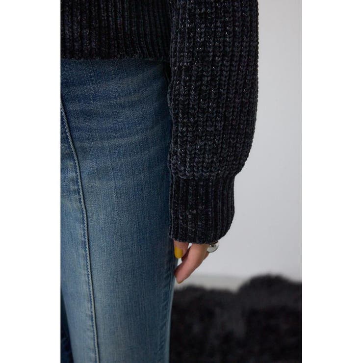 ラメベロアハーフZIPニットトップス | AZUL BY MOUSSY | 詳細画像19 