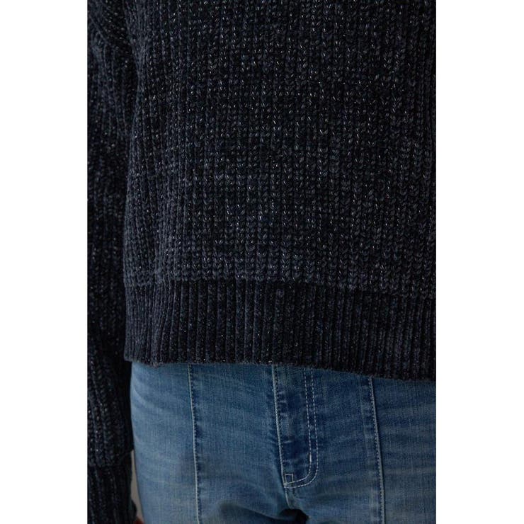 ラメベロアハーフZIPニットトップス | AZUL BY MOUSSY | 詳細画像20 