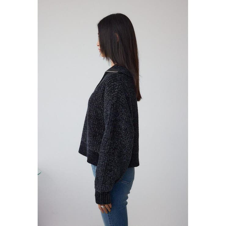 ラメベロアハーフZIPニットトップス | AZUL BY MOUSSY | 詳細画像15 