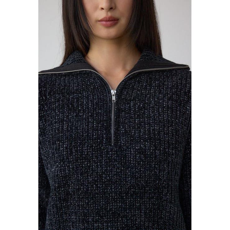ラメベロアハーフZIPニットトップス | AZUL BY MOUSSY | 詳細画像17 