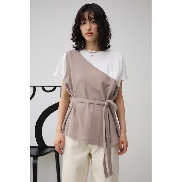 ワンショルダービスチェトップス[品番：AZLW0022012]｜AZUL BY