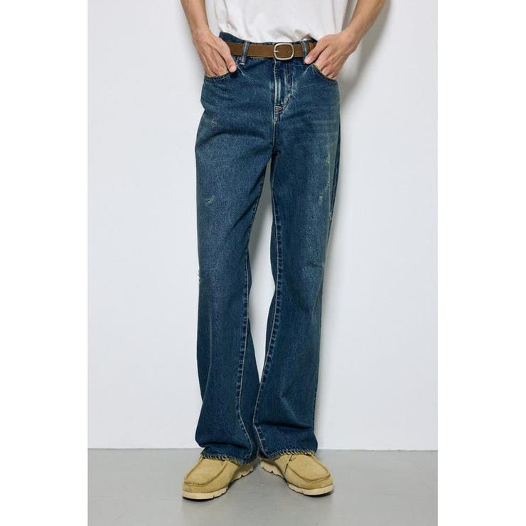 BLU | AZUL DENIM ダメージワイドデニム | AZUL BY MOUSSY