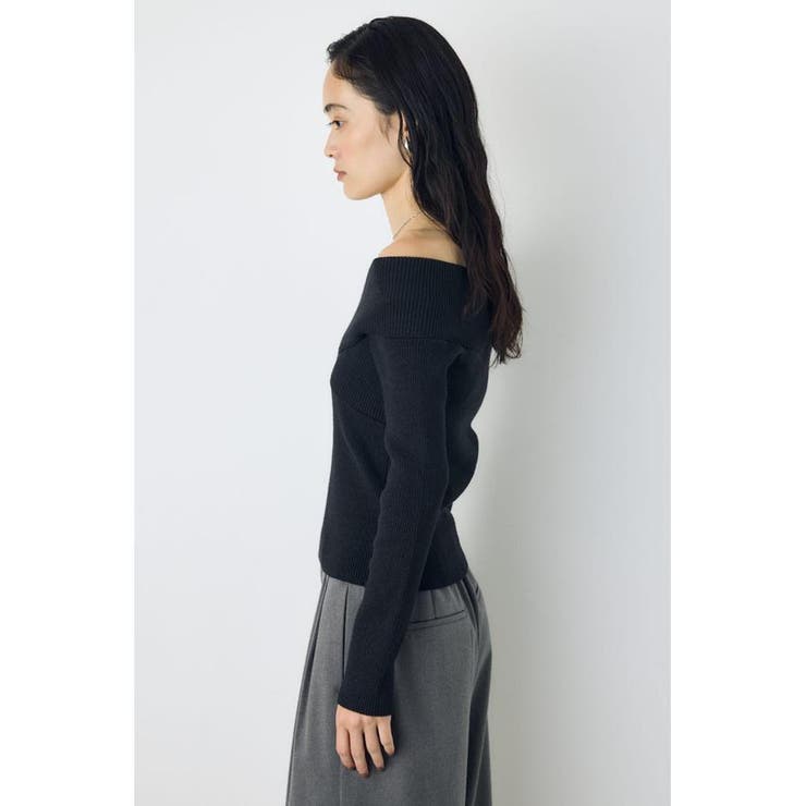 クロスデザイン長袖ニットトップス | AZUL BY MOUSSY | 詳細画像12 