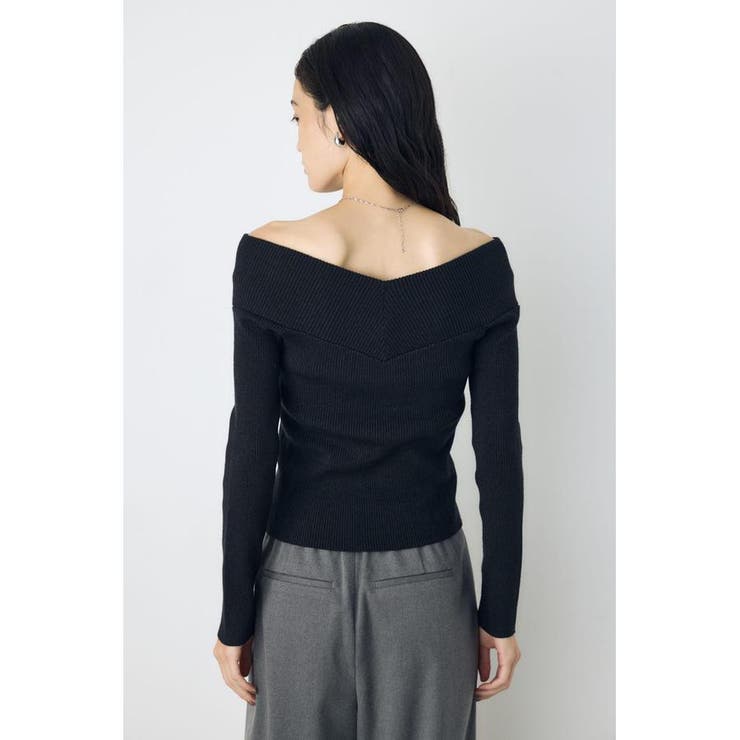 クロスデザイン長袖ニットトップス | AZUL BY MOUSSY | 詳細画像13 
