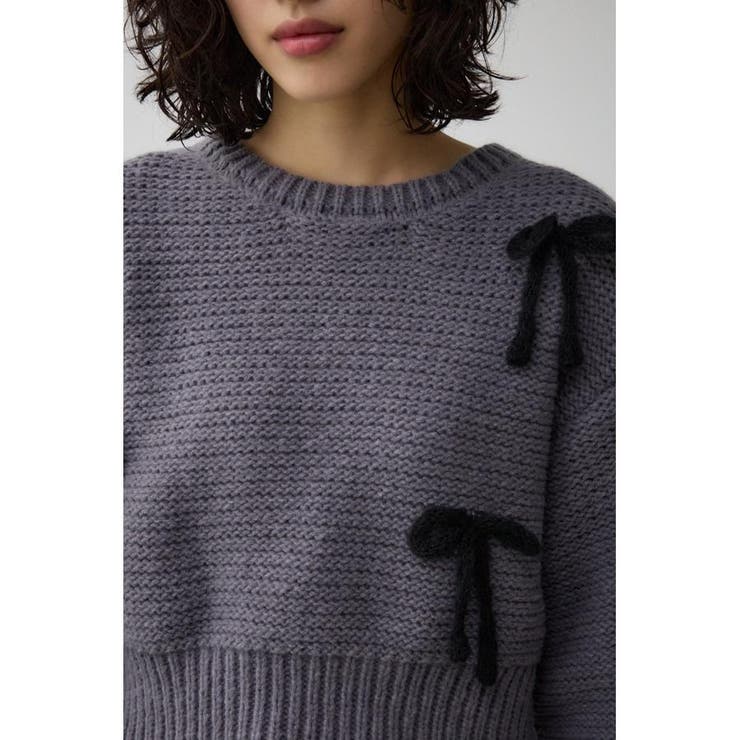 リボンモチーフニット | AZUL BY MOUSSY | 詳細画像28 