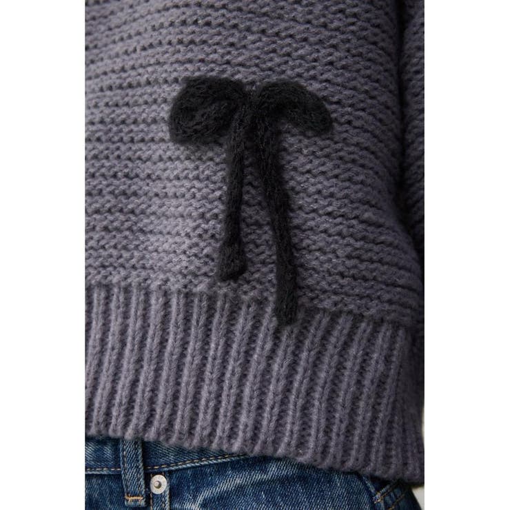リボンモチーフニット[品番：AZLW0022931]｜AZUL BY MOUSSY（アズール