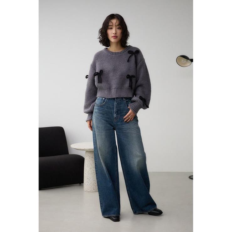 リボンモチーフニット | AZUL BY MOUSSY | 詳細画像24 