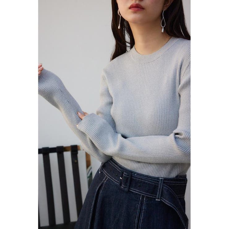 ラメリブニットトップス[品番：AZLW0021684]｜AZUL BY MOUSSY