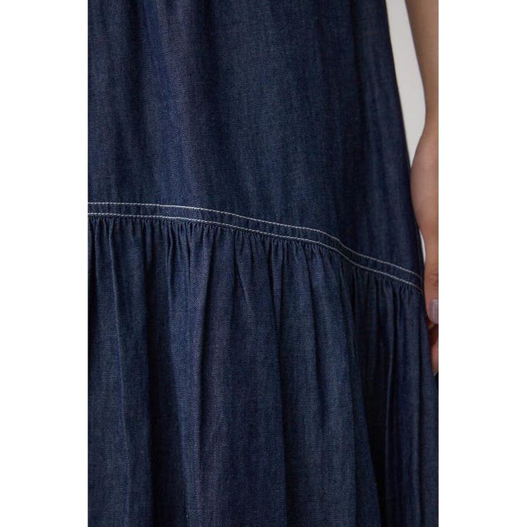 デニムライクギャザーフレアスカート | AZUL BY MOUSSY | 詳細画像21 
