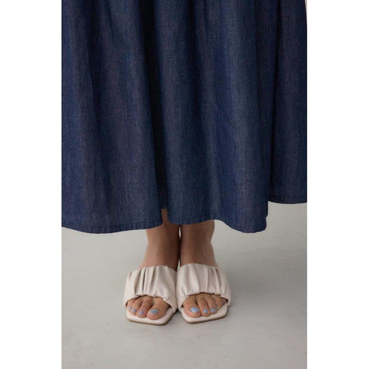 デニムライクギャザーフレアスカート | AZUL BY MOUSSY | 詳細画像22 