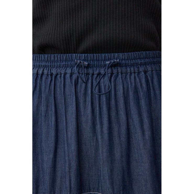 デニムライクギャザーフレアスカート | AZUL BY MOUSSY | 詳細画像19 