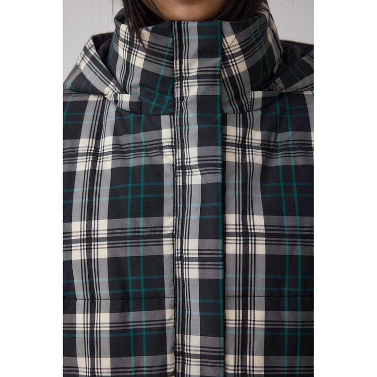 B-HEAT フード付き中綿チェックジャケット | AZUL BY MOUSSY | 詳細画像9 