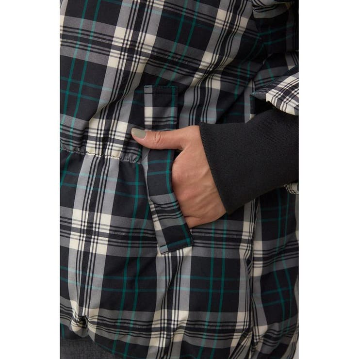 B-HEAT フード付き中綿チェックジャケット | AZUL BY MOUSSY | 詳細画像13 