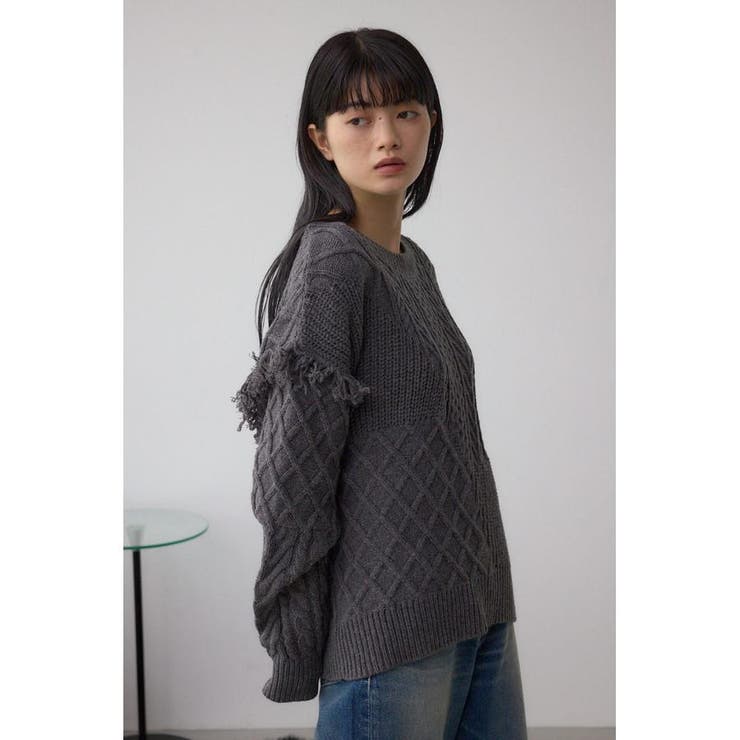 スイッチングフリンジニット | AZUL BY MOUSSY | 詳細画像13 