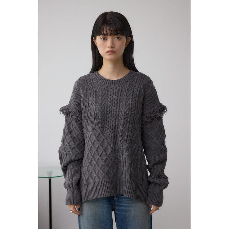 スイッチングフリンジニット | AZUL BY MOUSSY | 詳細画像15 