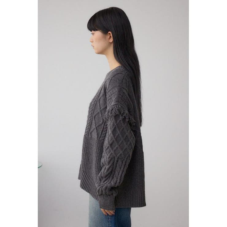 スイッチングフリンジニット | AZUL BY MOUSSY | 詳細画像16 