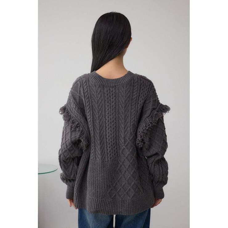 スイッチングフリンジニット | AZUL BY MOUSSY | 詳細画像17 