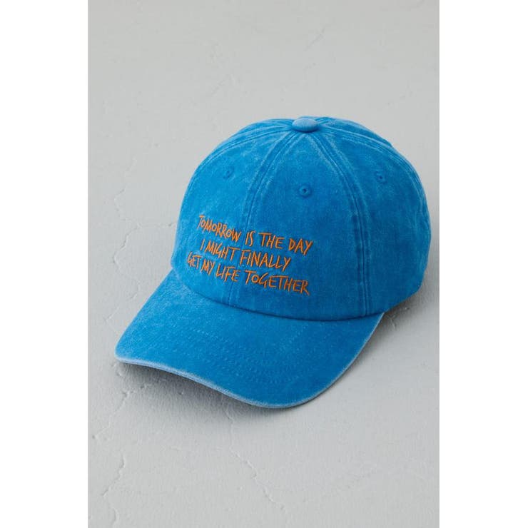 BLU | ウォッシュ加工フロントメッセージキャップ | AZUL BY MOUSSY