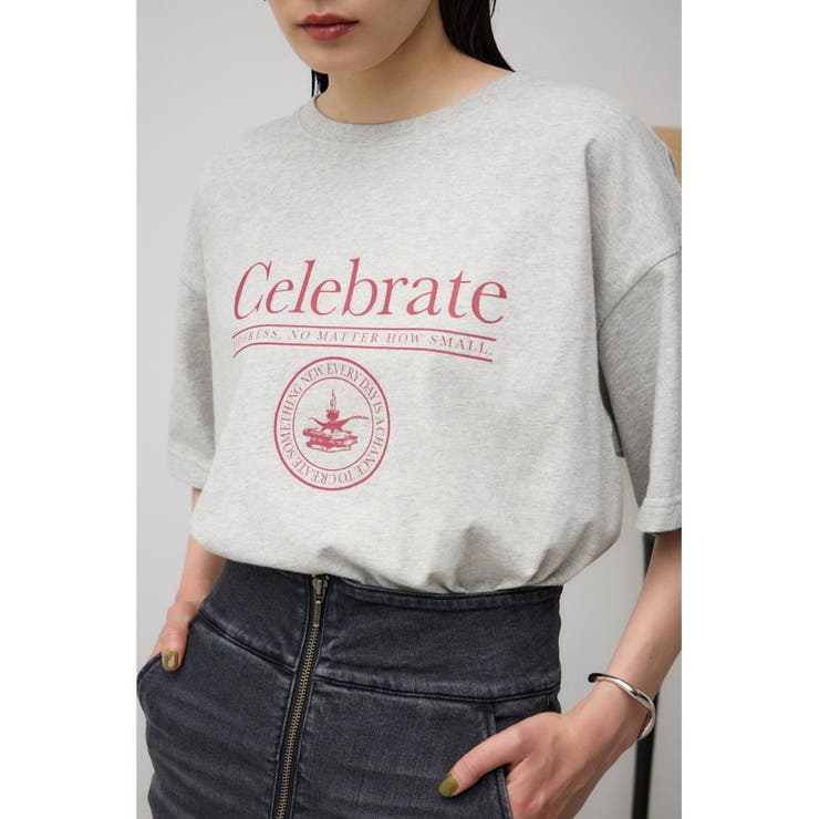 L/GRY1 | カレッジプリントビックTシャツ | AZUL BY MOUSSY