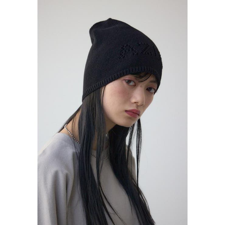 ロゴパンチングニットビーニー | AZUL BY MOUSSY | 詳細画像1 