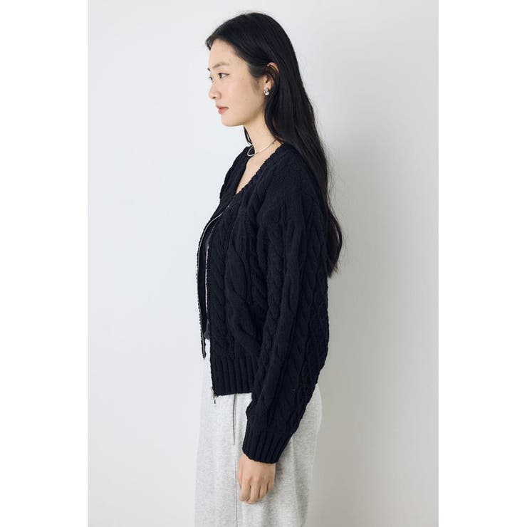 ダブルジップニットカーディガン | AZUL BY MOUSSY | 詳細画像13 