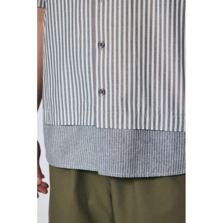 フェイクレーヤードストライプシャツ | AZUL BY MOUSSY | 詳細画像20 