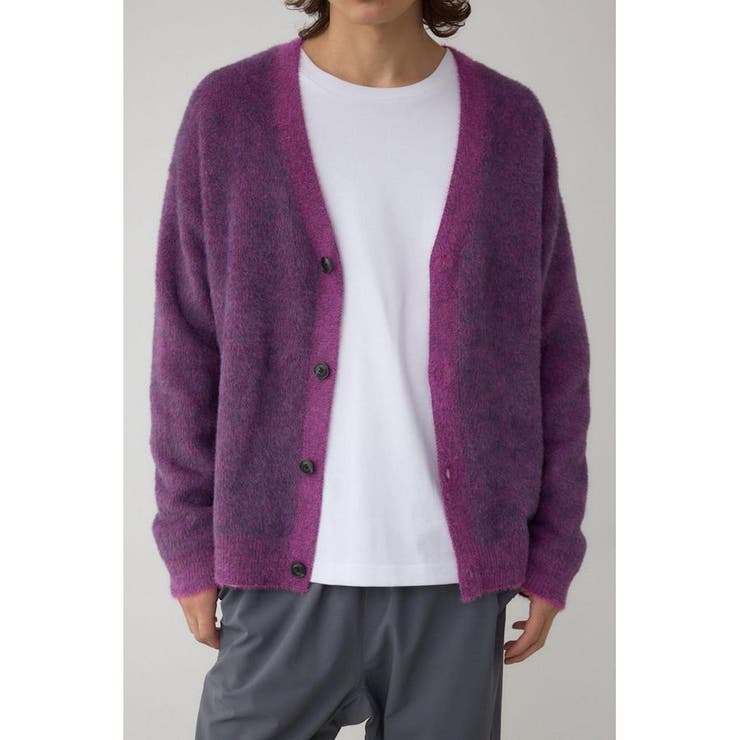 柄PNK5 | シャギーカーディガン | AZUL BY MOUSSY