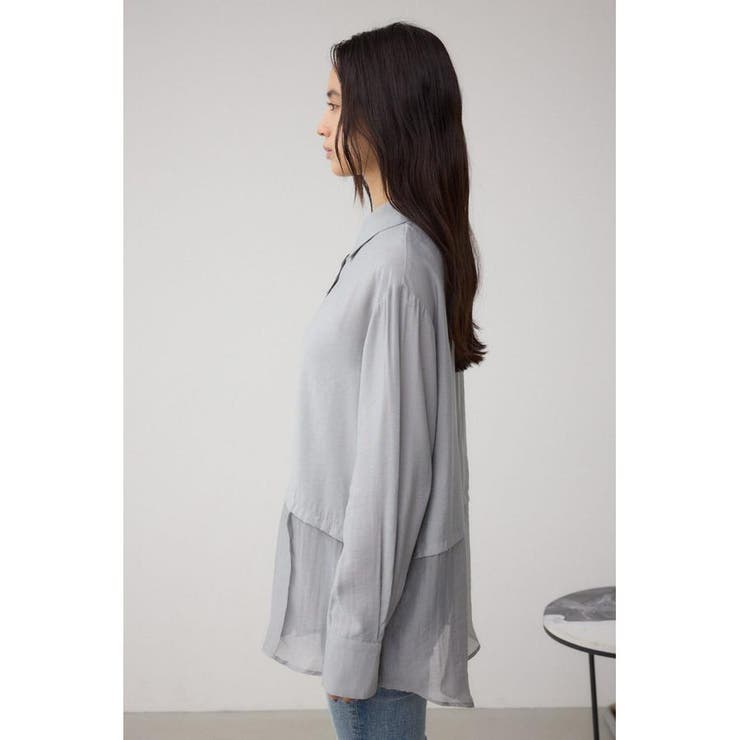 C/T冷感 切替シアーデザインシャツ | AZUL BY MOUSSY | 詳細画像37 