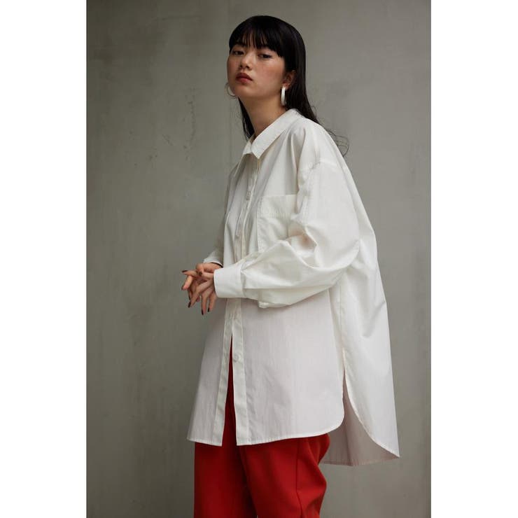 リラテックコットンルーズシャツ | AZUL BY MOUSSY | 詳細画像3 