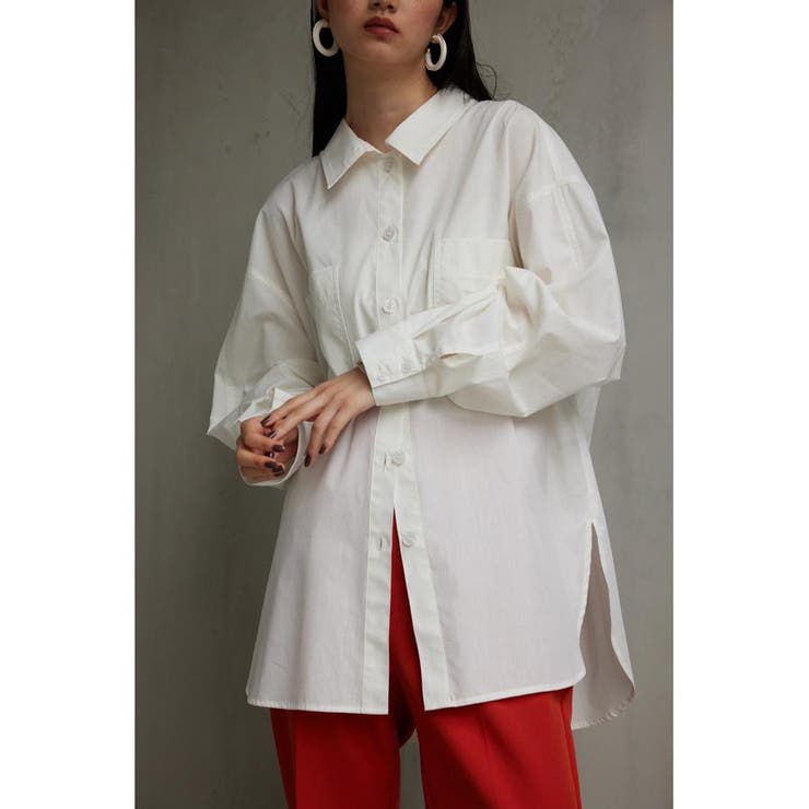 リラテックコットンルーズシャツ | AZUL BY MOUSSY | 詳細画像1 