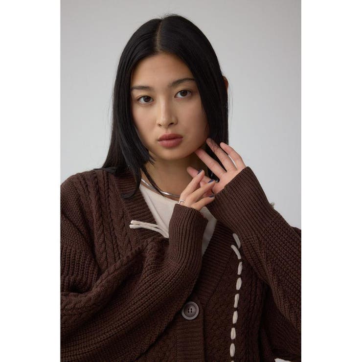 ステッチデザインカーディガン | AZUL BY MOUSSY | 詳細画像22 