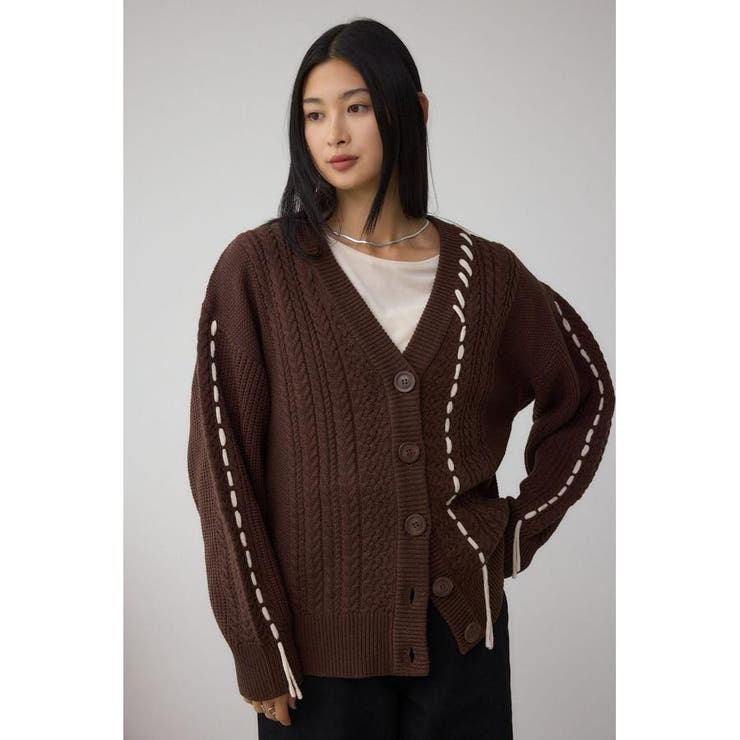 ステッチデザインカーディガン | AZUL BY MOUSSY | 詳細画像23 